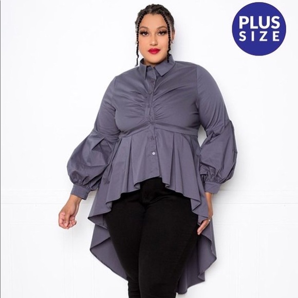 High Low Blouse - Plus - Picture 1 of 1